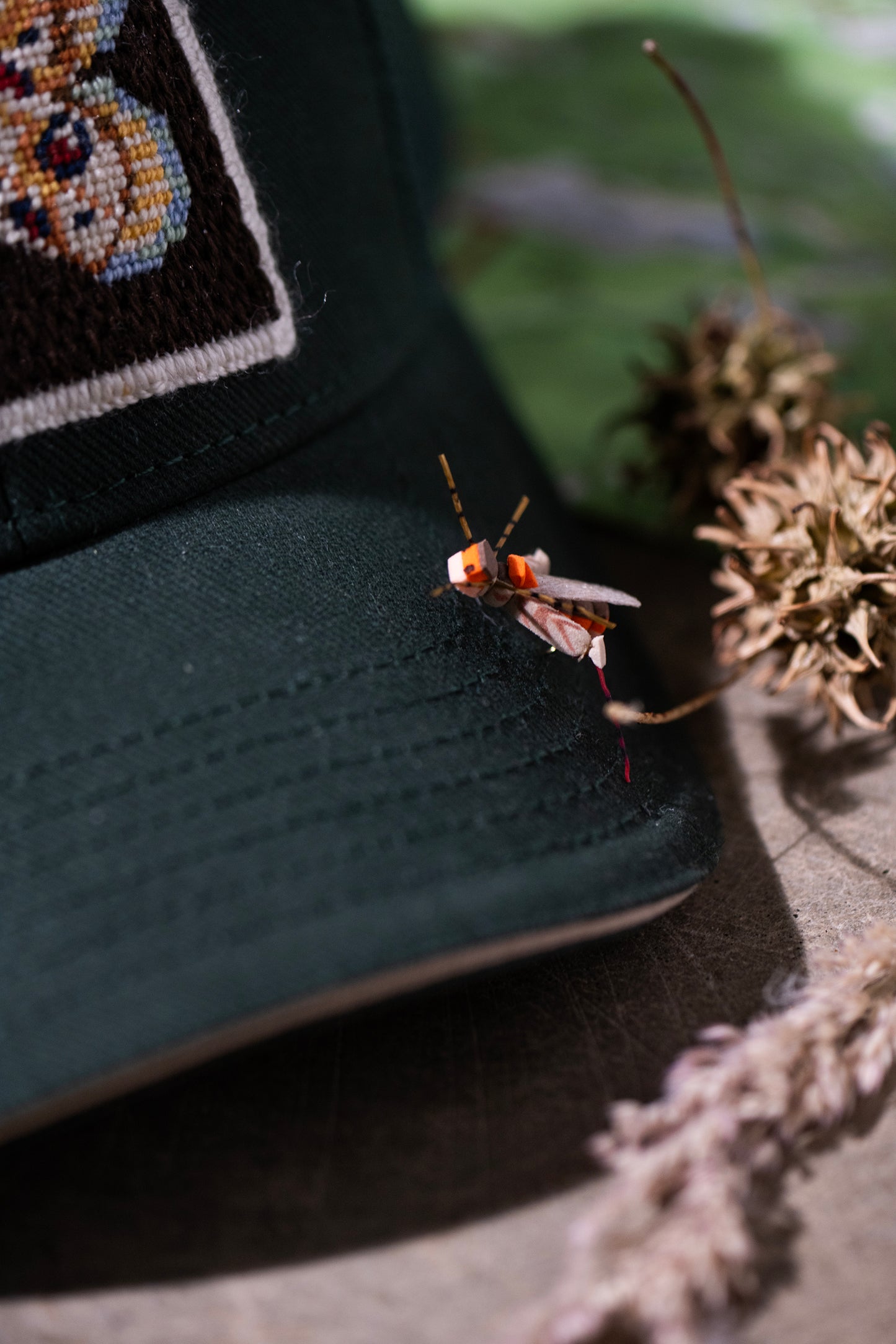 Butterfly on Dark Green