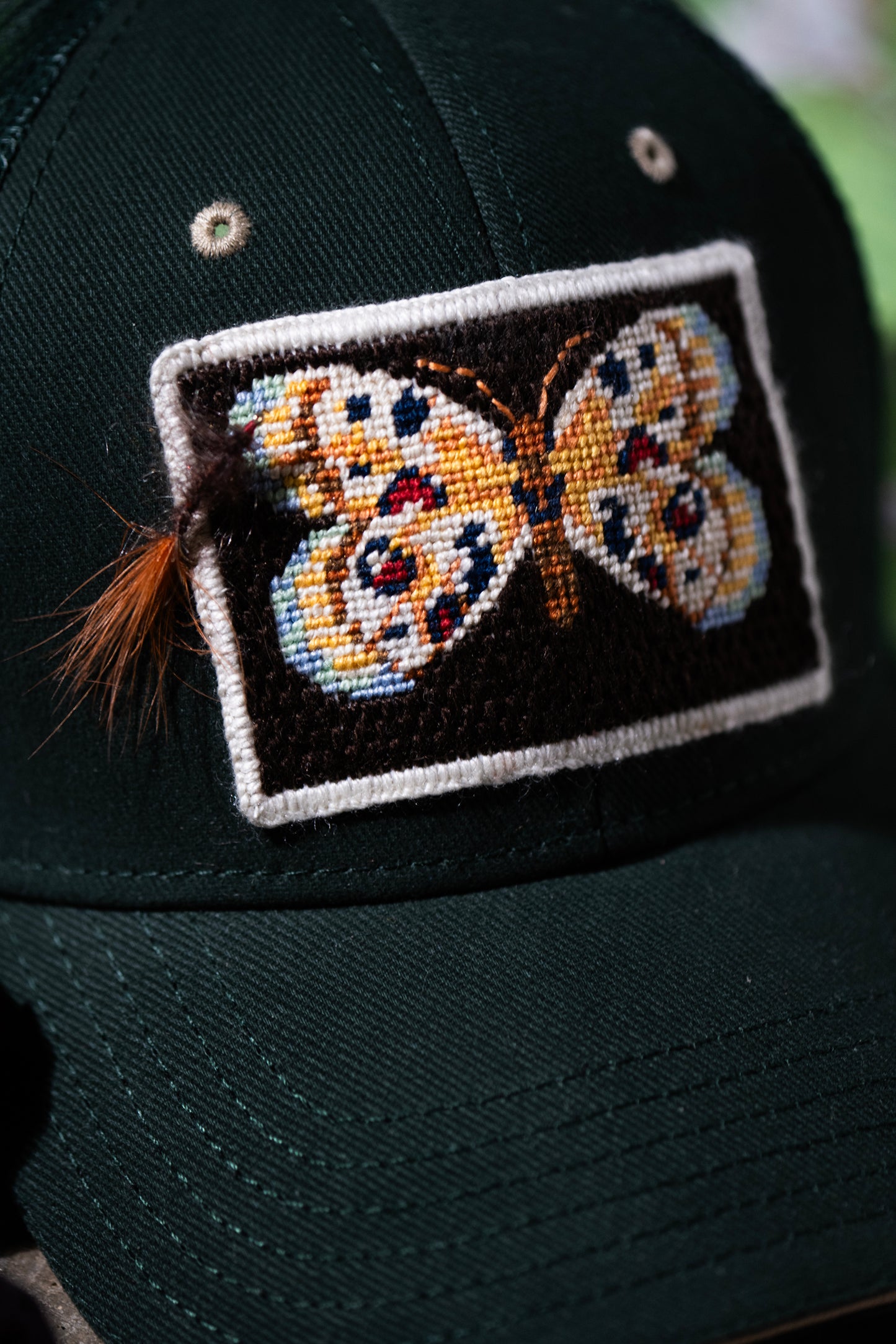 Butterfly on Dark Green