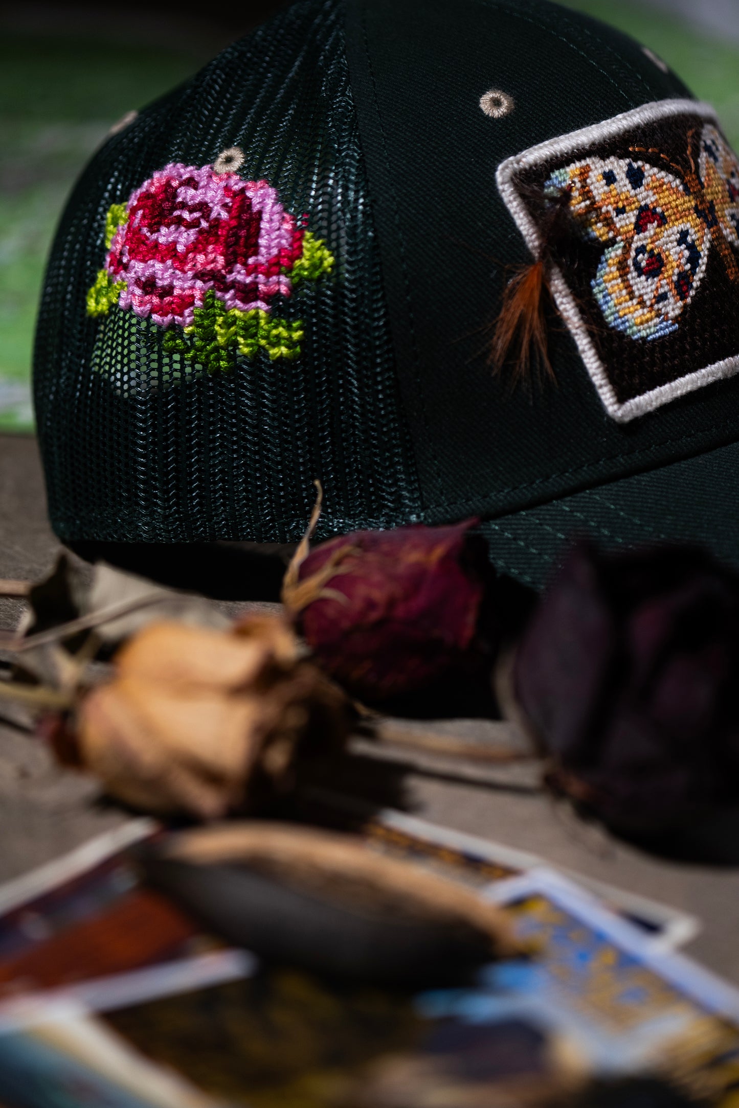 Butterfly on Dark Green