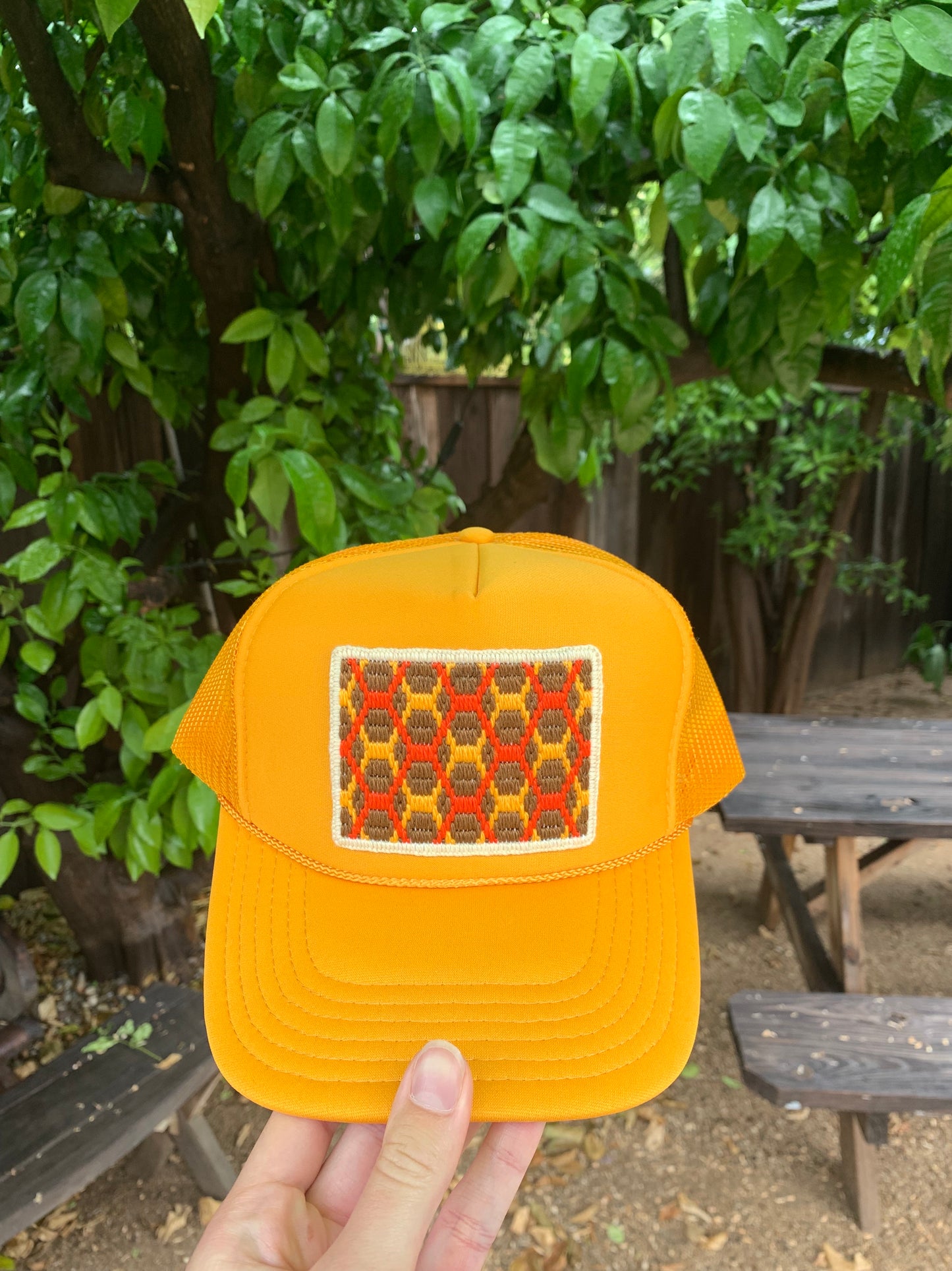 Honeycomb Framed on Yellow