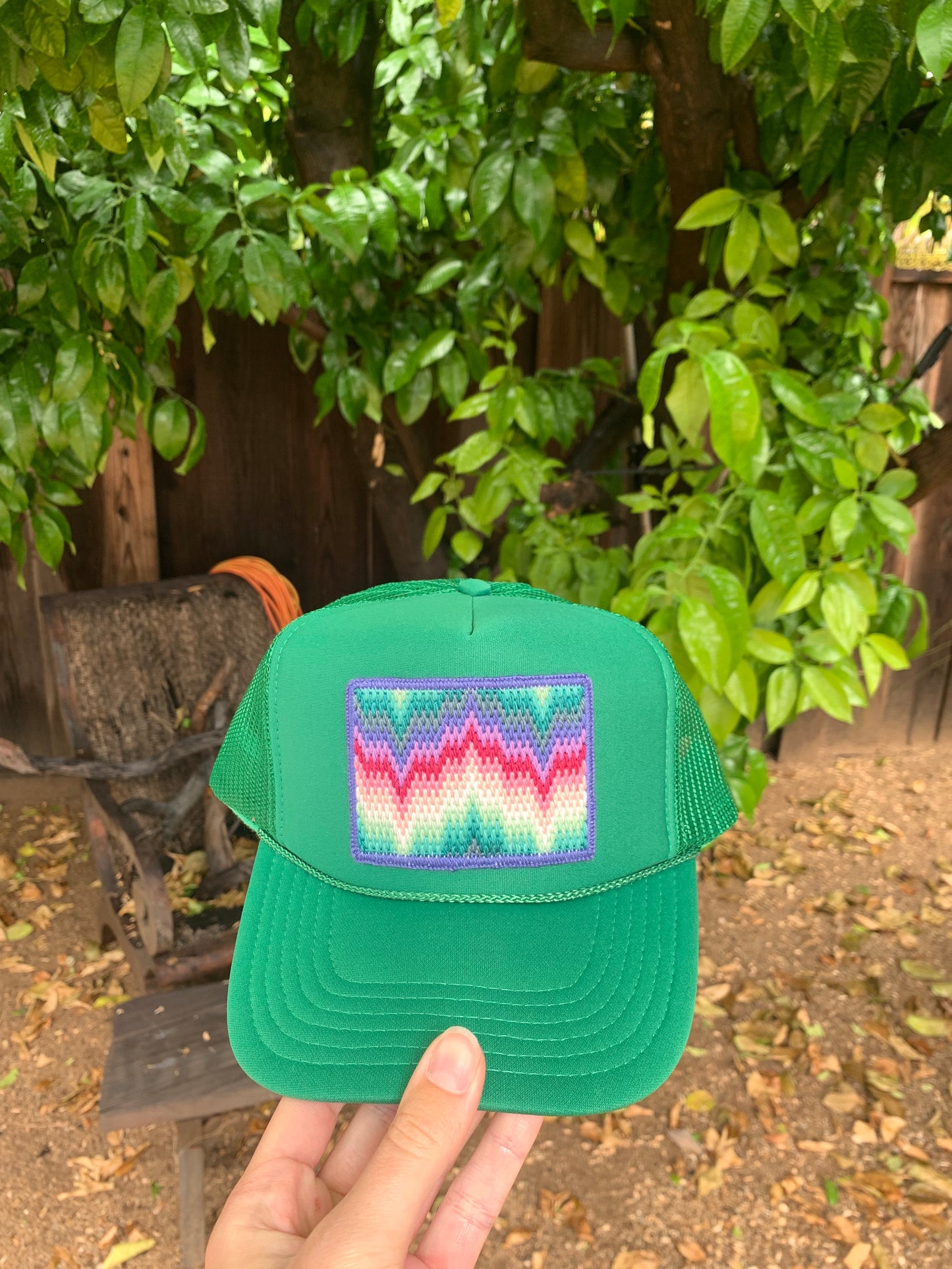 Custom Bargello Patch Trucker