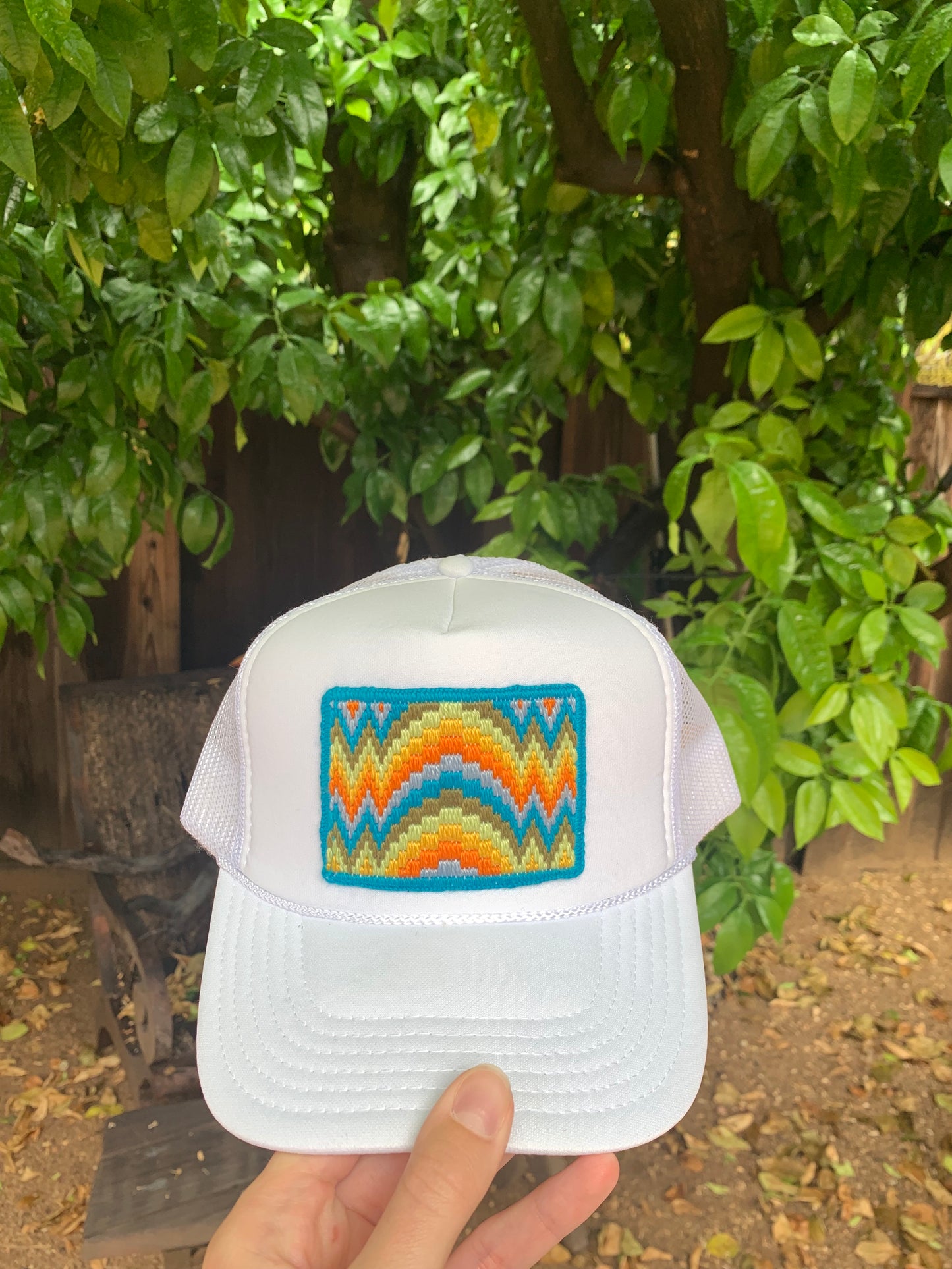 Custom Bargello Patch Trucker