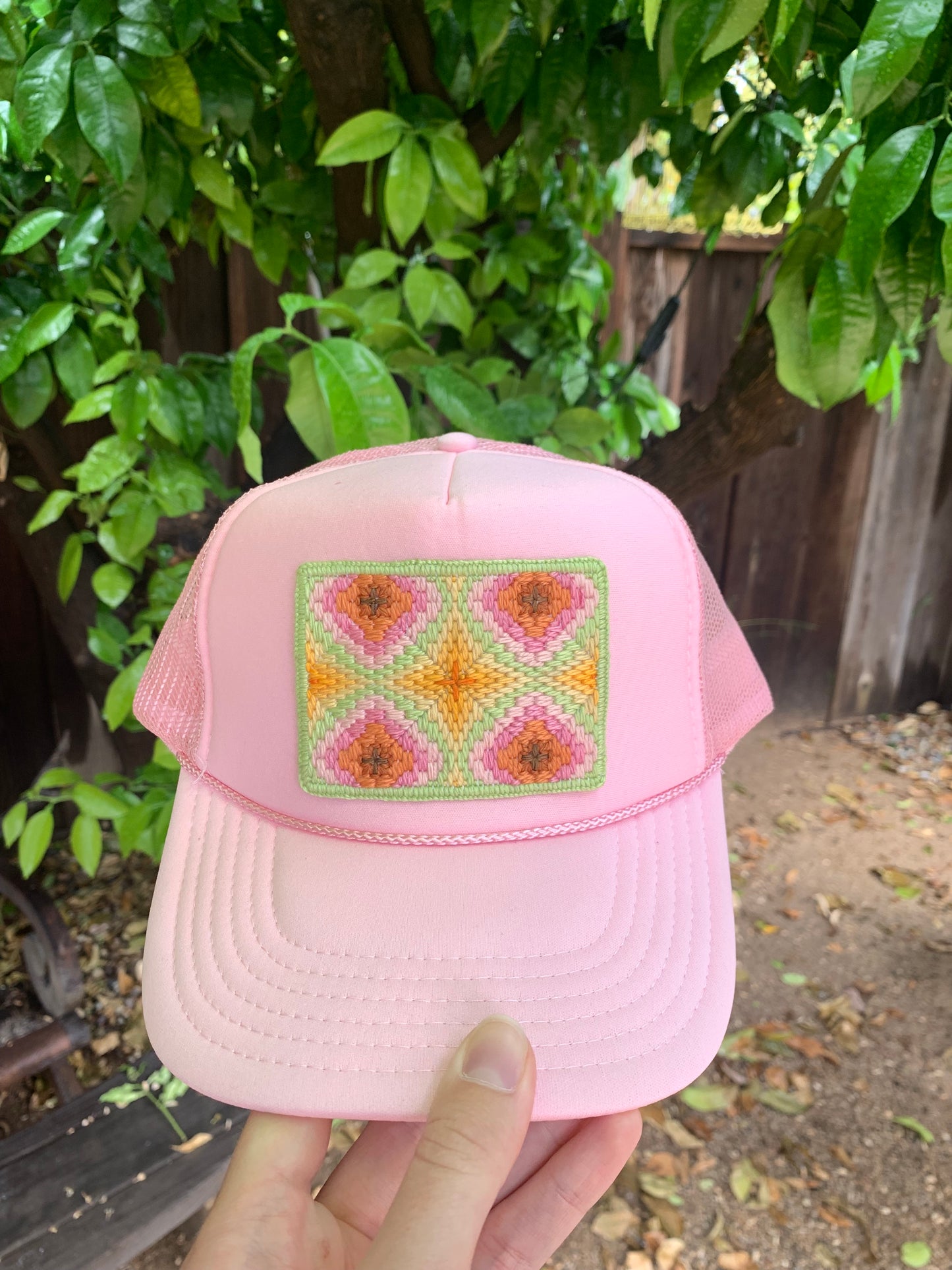 Custom Bargello Patch Trucker