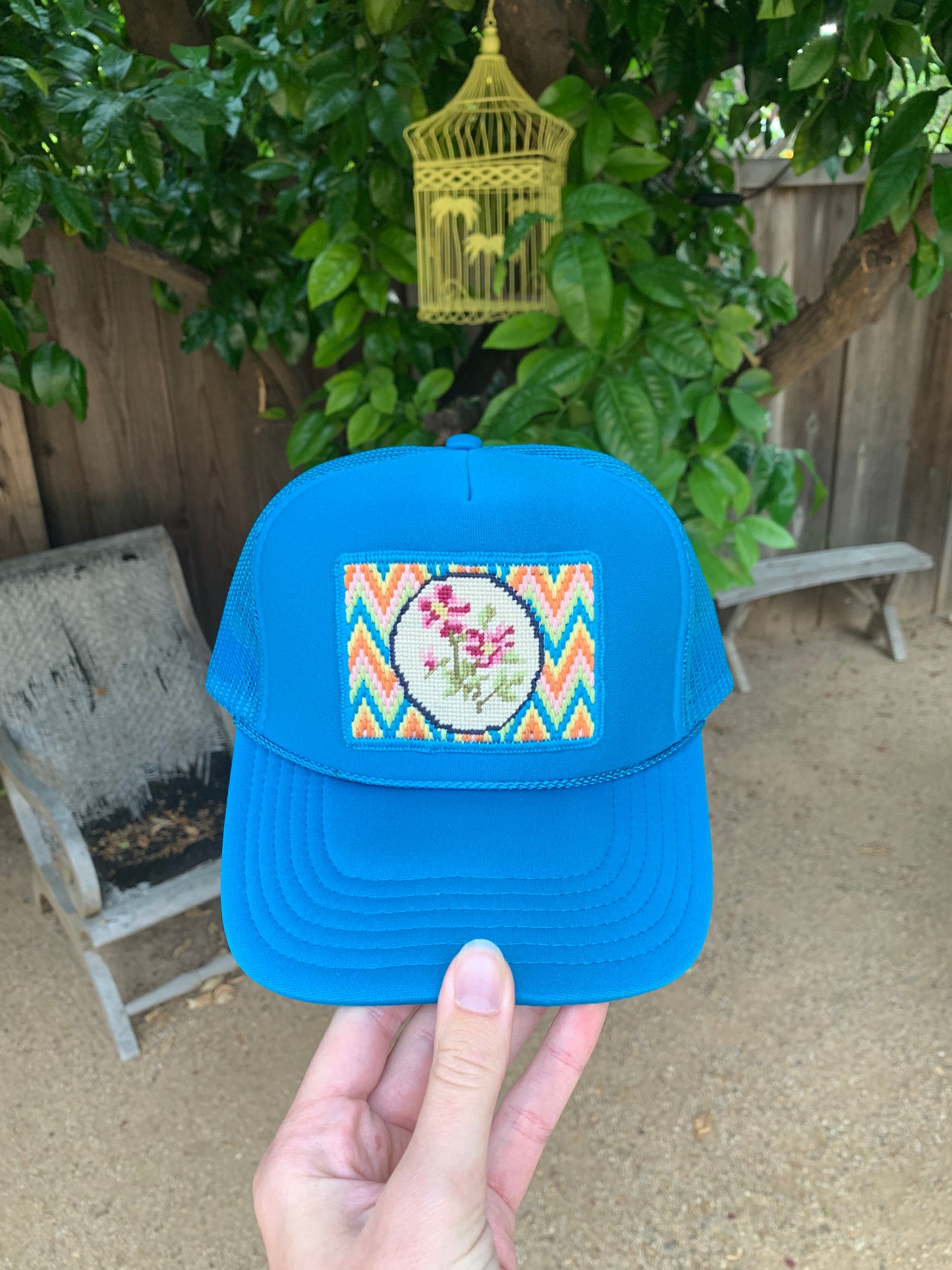 Custom Bargello Patch Trucker