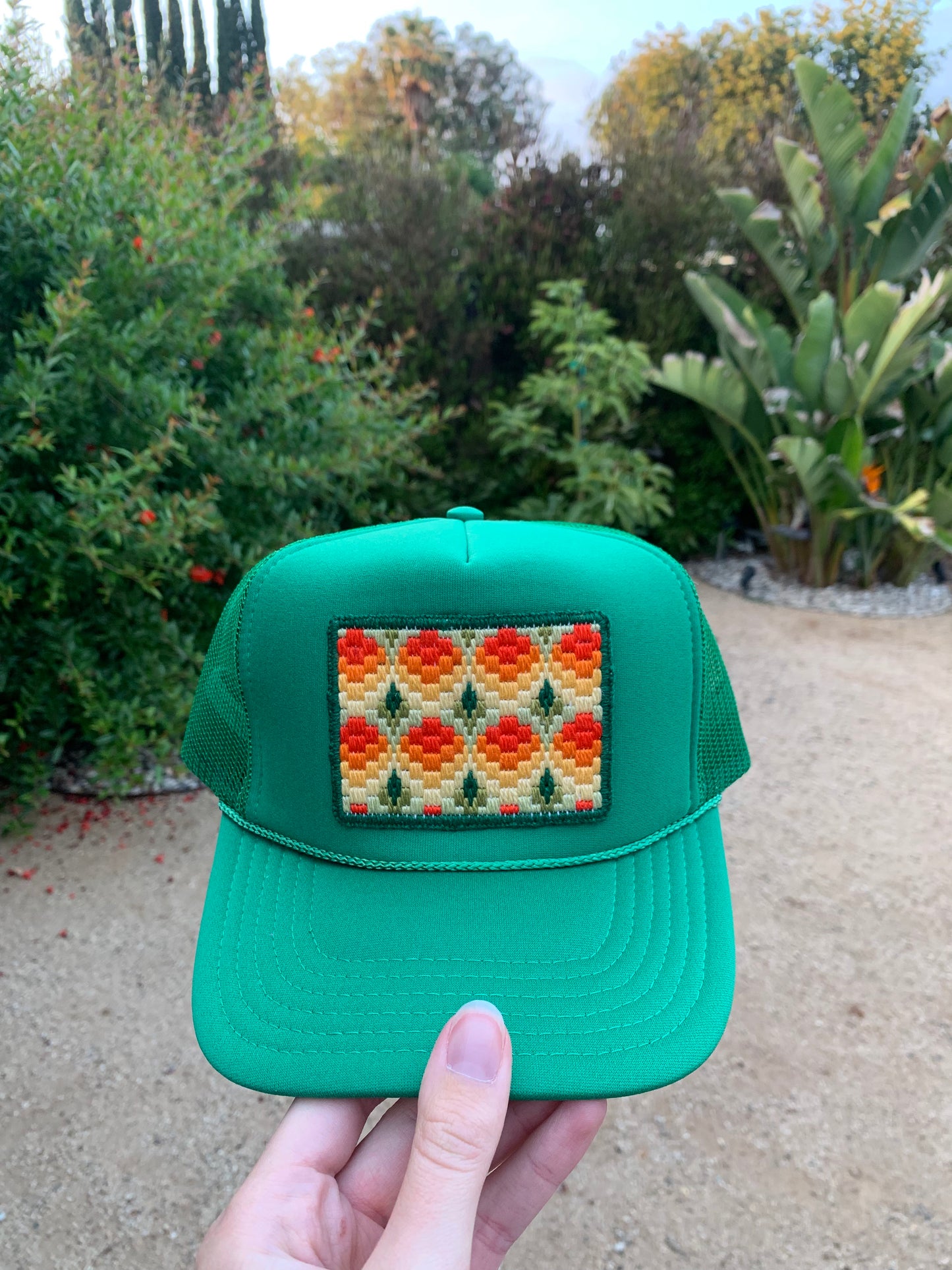 Custom Bargello Patch Trucker