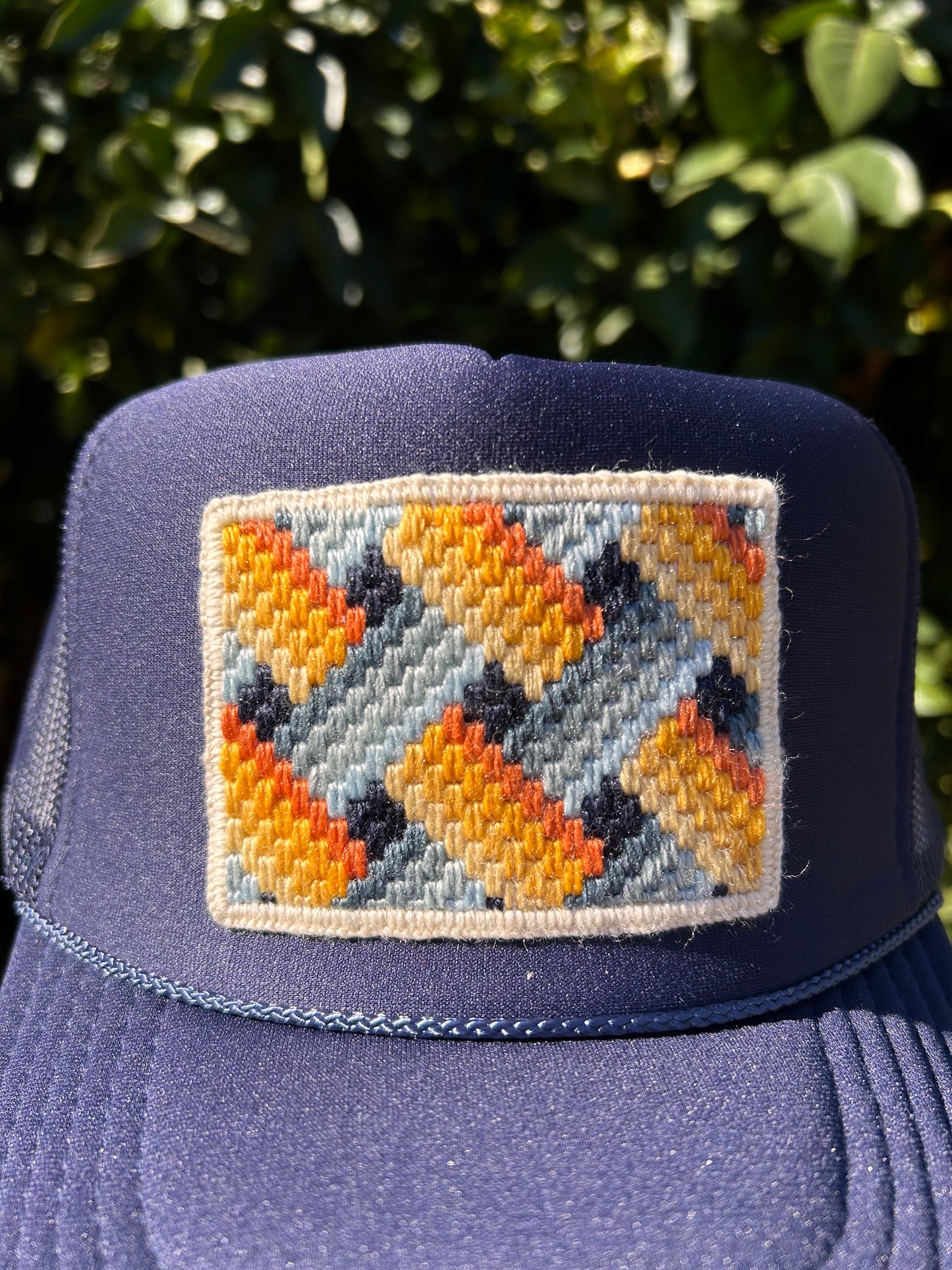 Woven Sunset on Navy