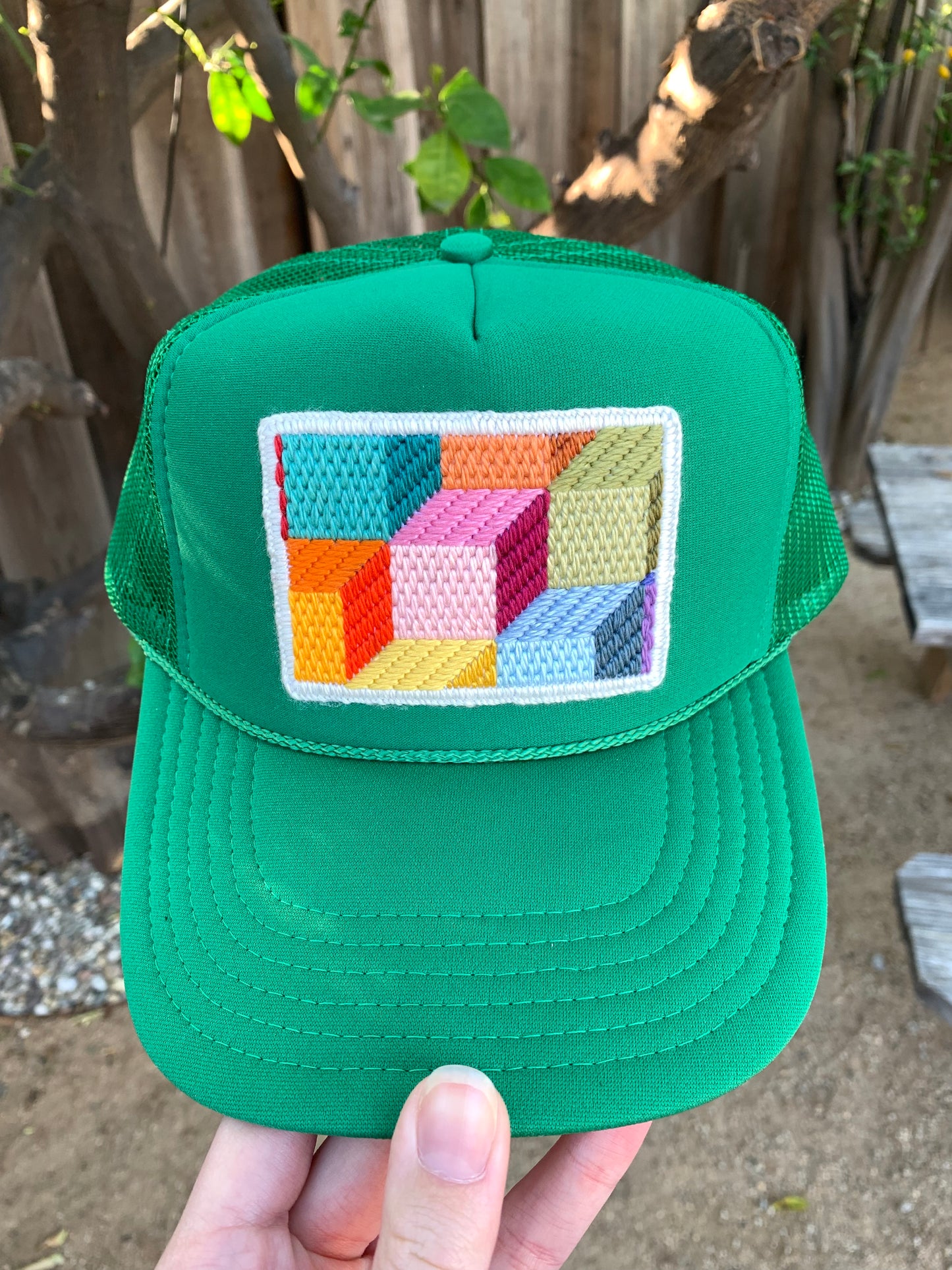 Custom Bargello Patch Trucker