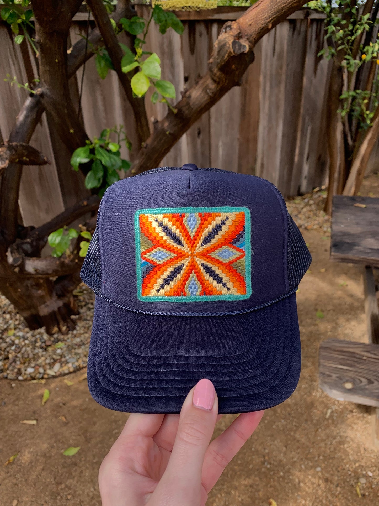 Custom Bargello Patch Trucker