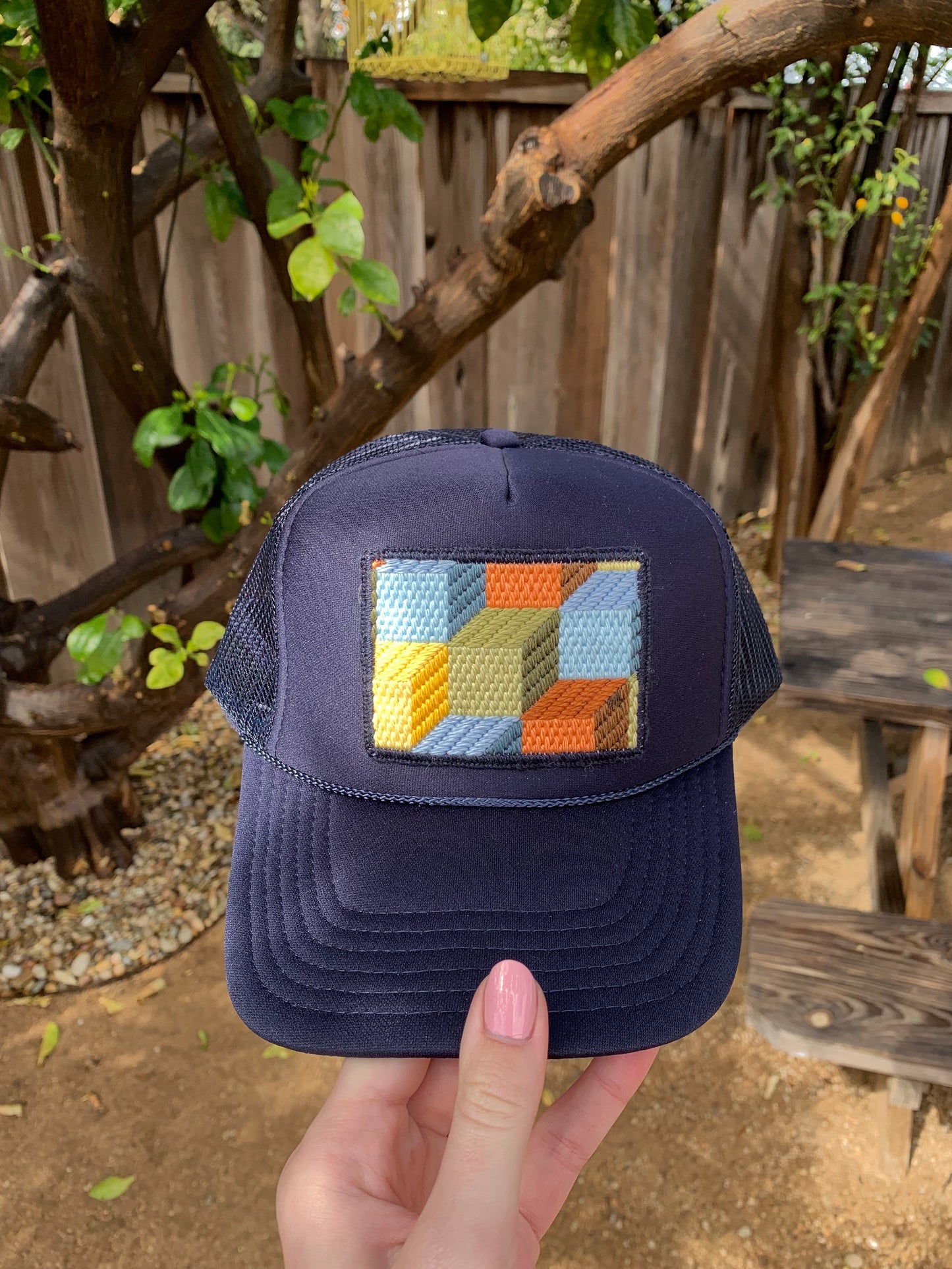 Custom Bargello Patch Trucker