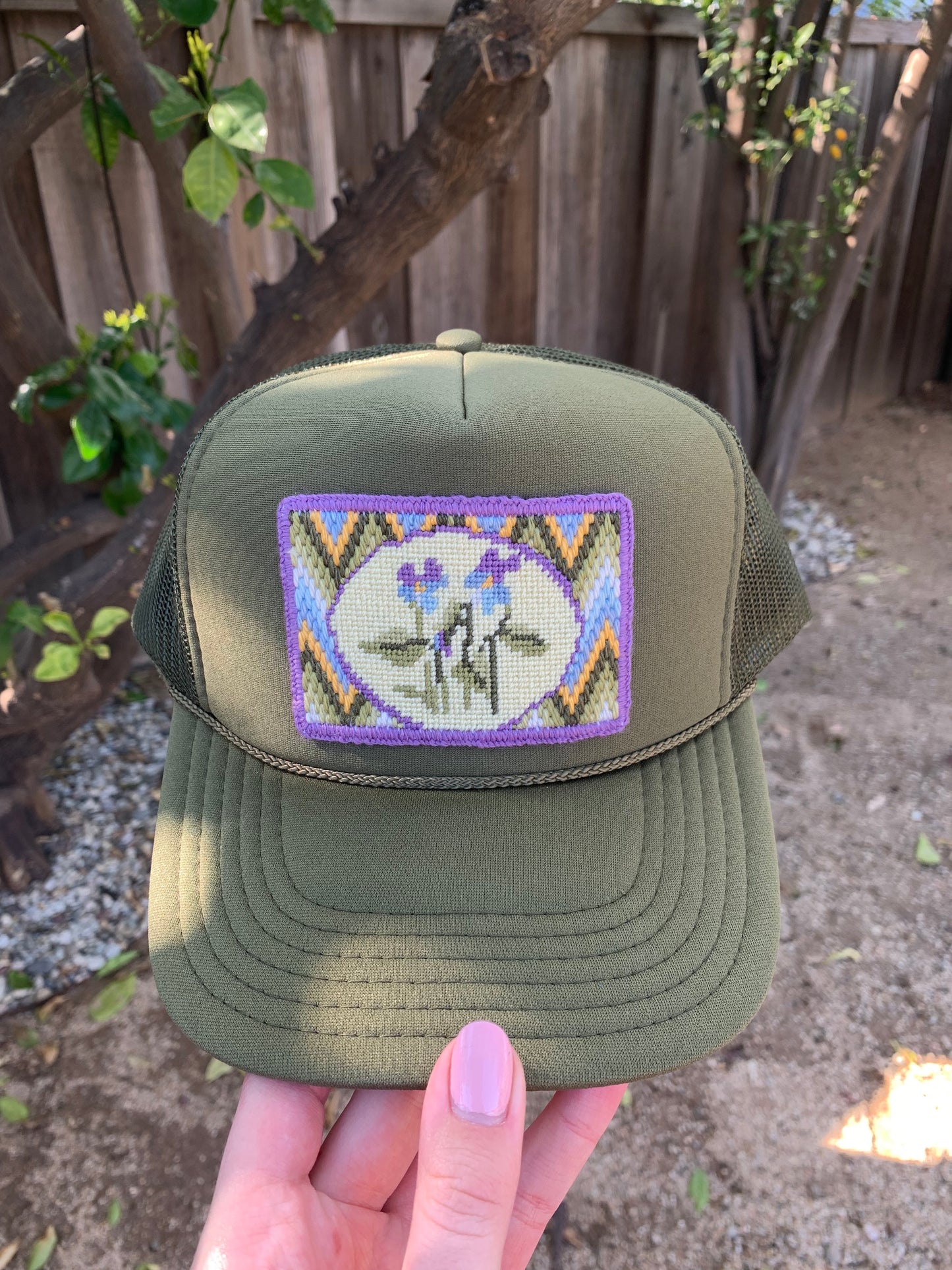 Custom Bargello Patch Trucker