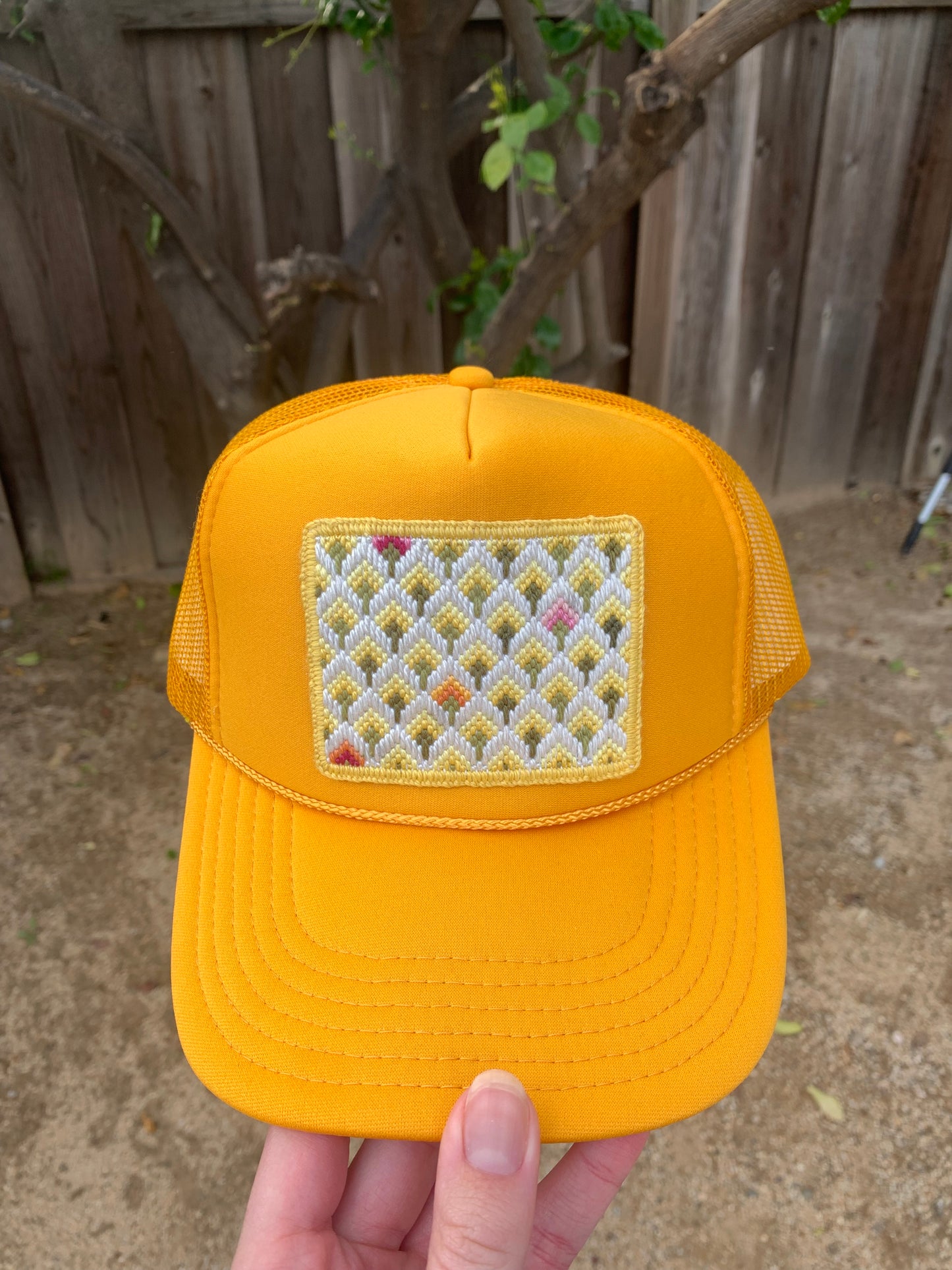 Custom Bargello Patch Trucker