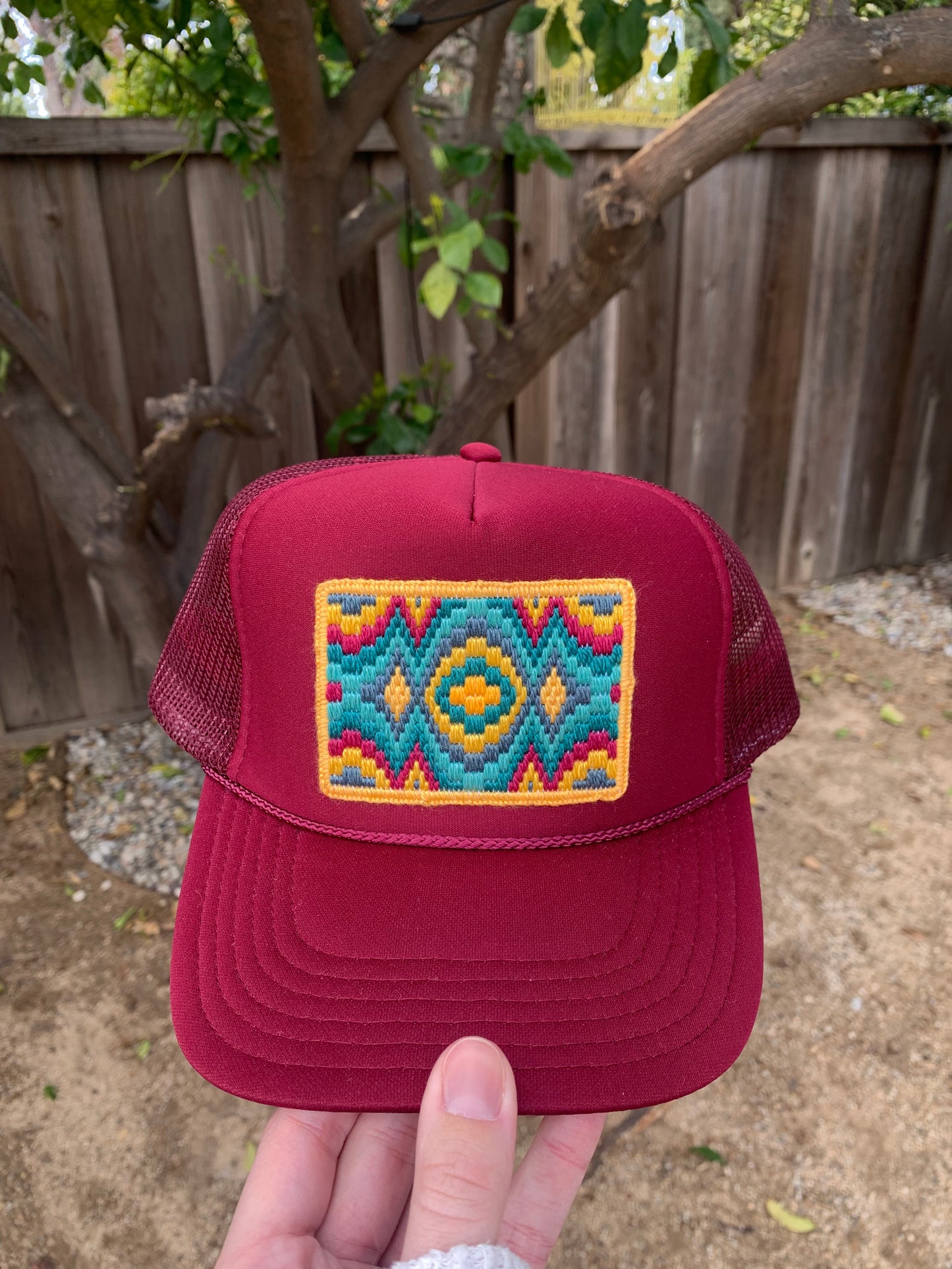 Custom Bargello Patch Trucker