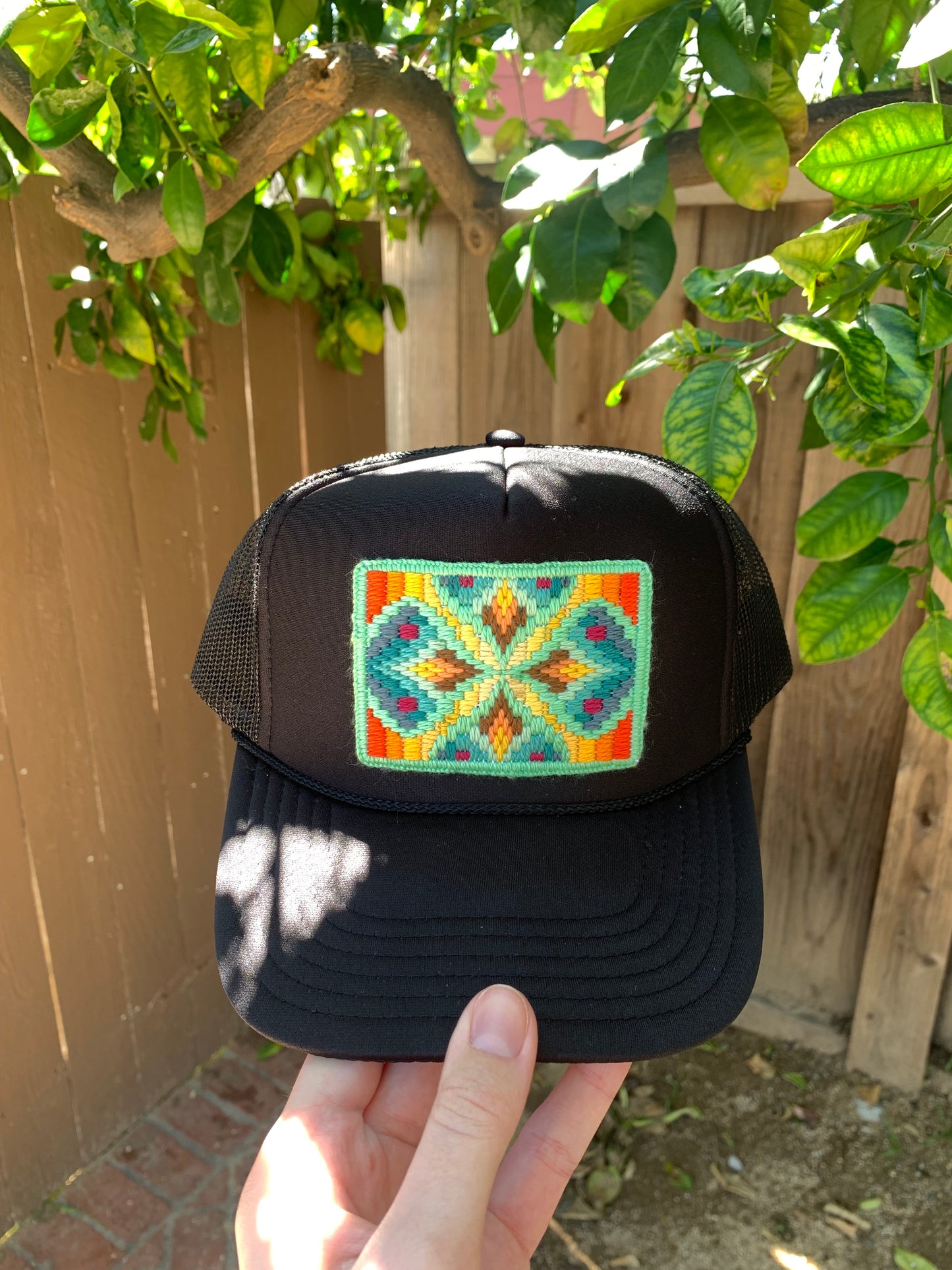Custom Bargello Patch Trucker