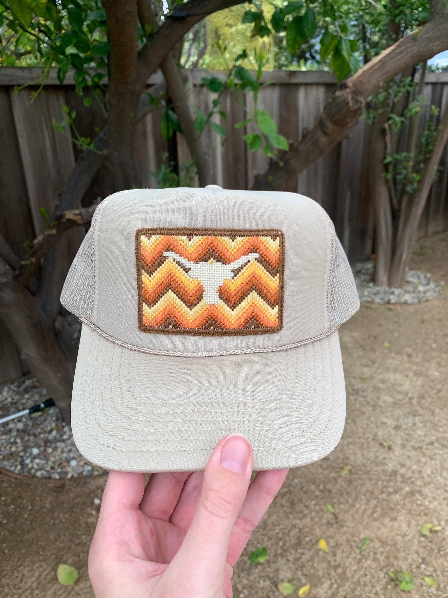 Custom Bargello Patch Trucker