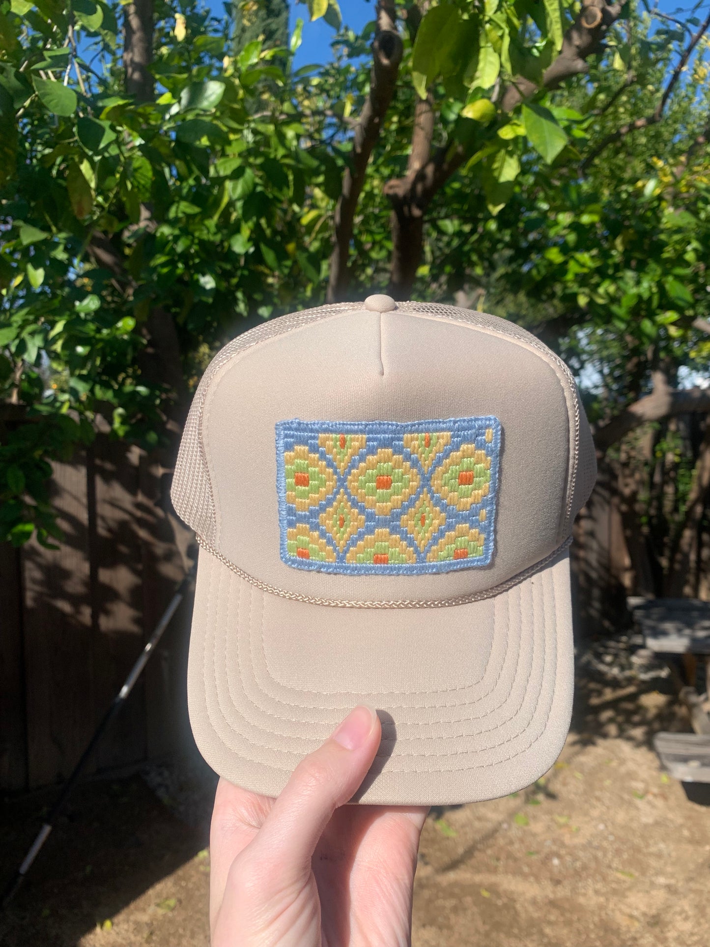 Custom Bargello Patch Trucker