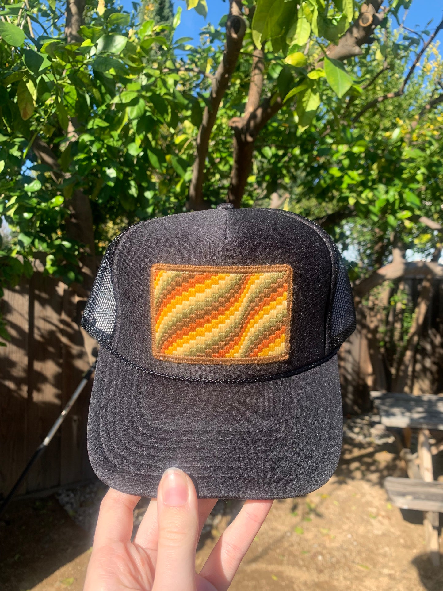 Custom Bargello Patch Trucker