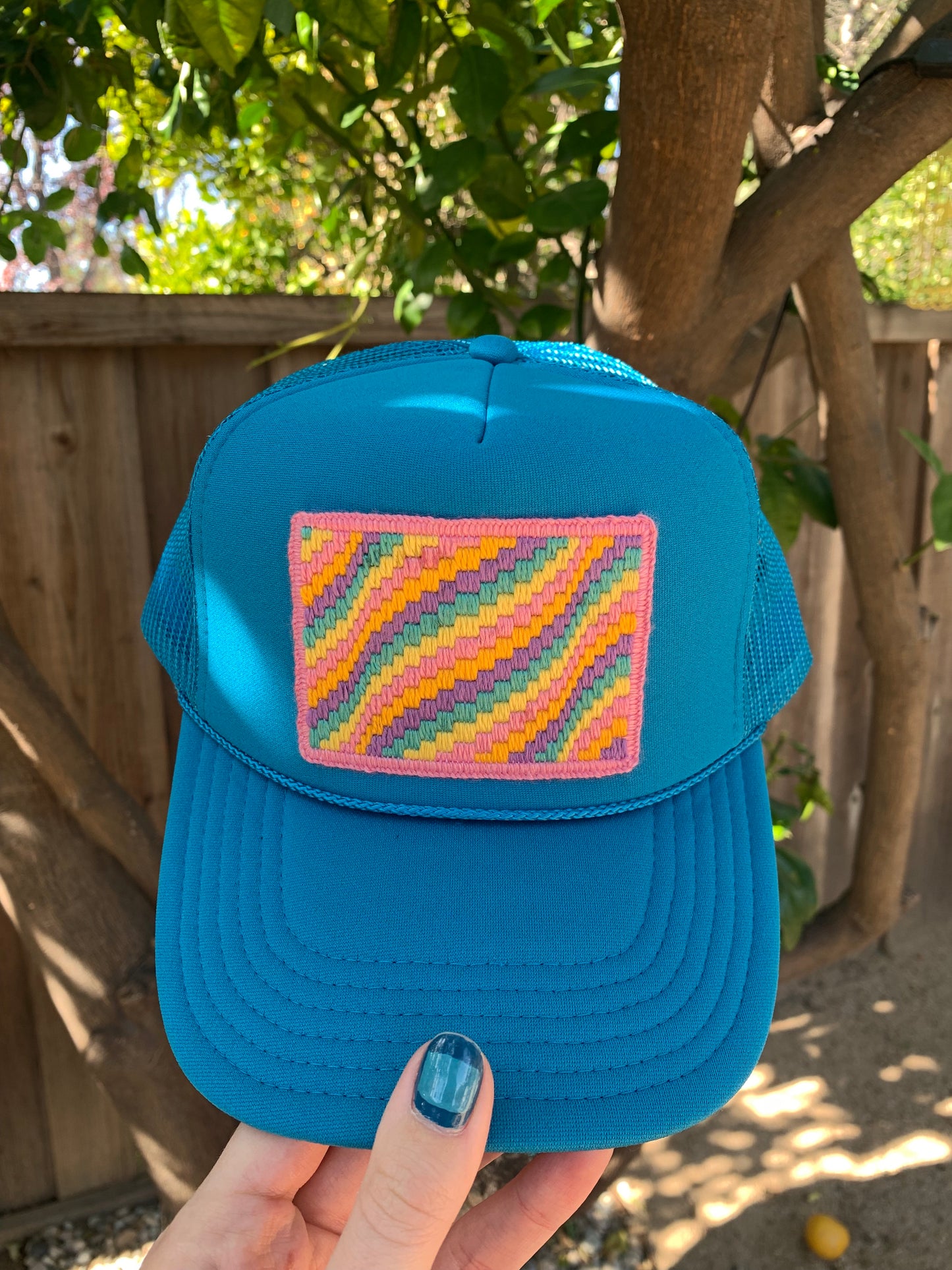 Custom Bargello Patch Trucker