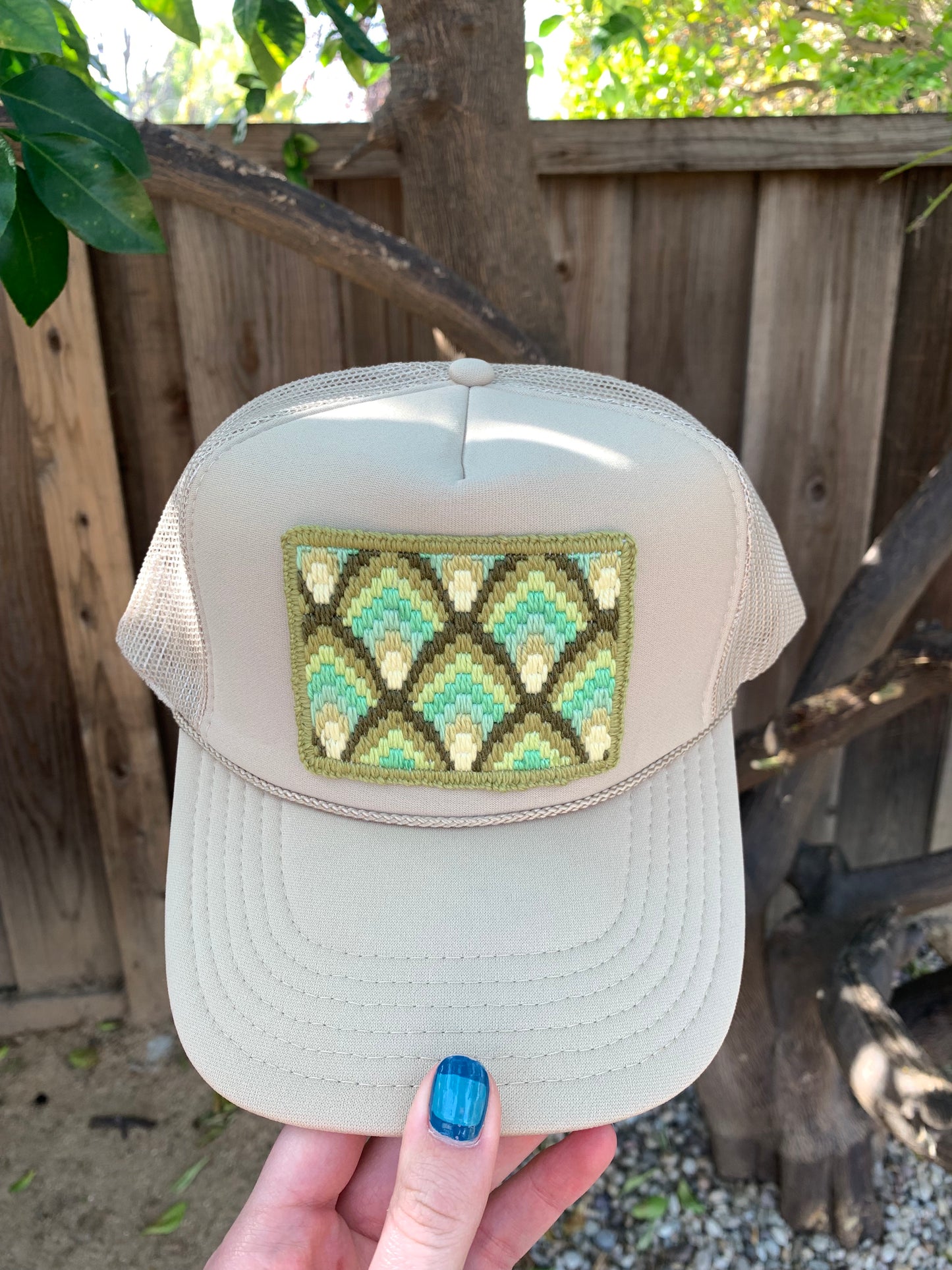 Custom Bargello Patch Trucker