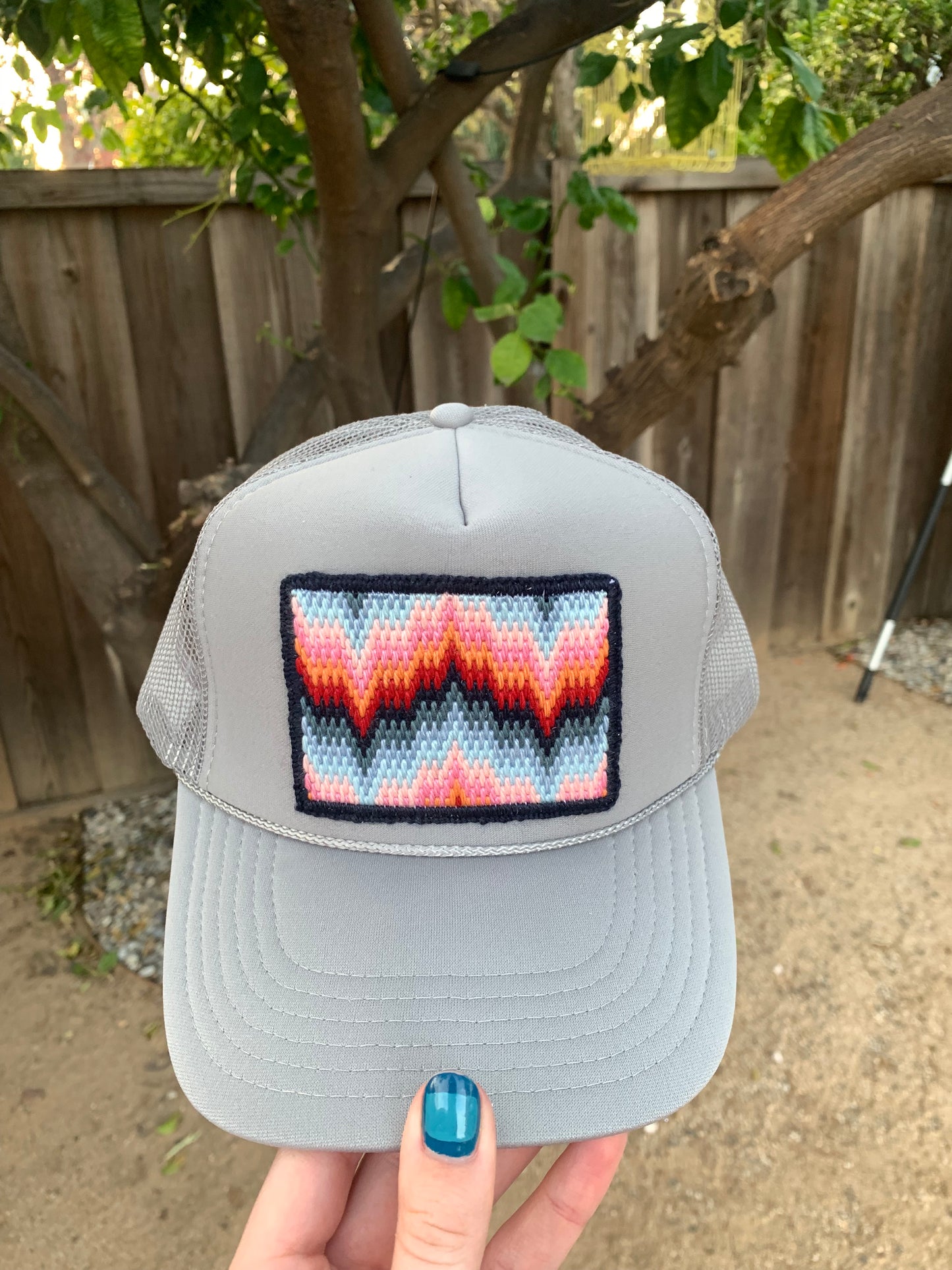 Custom Bargello Patch Trucker