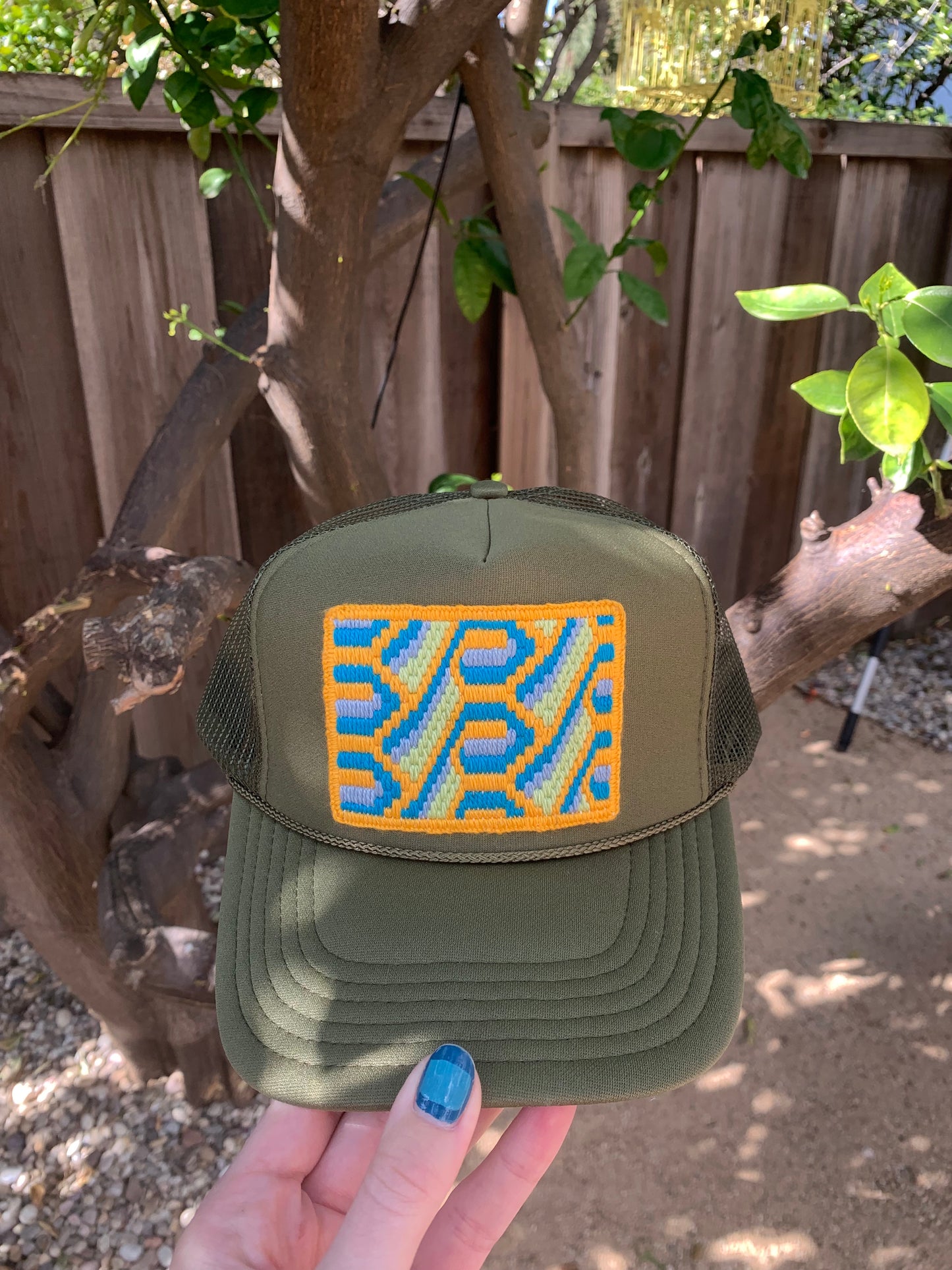 Custom Bargello Patch Trucker