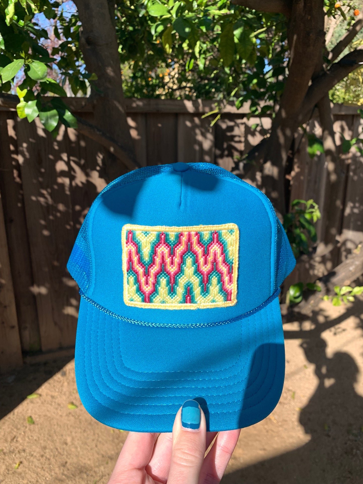 Custom Bargello Patch Trucker