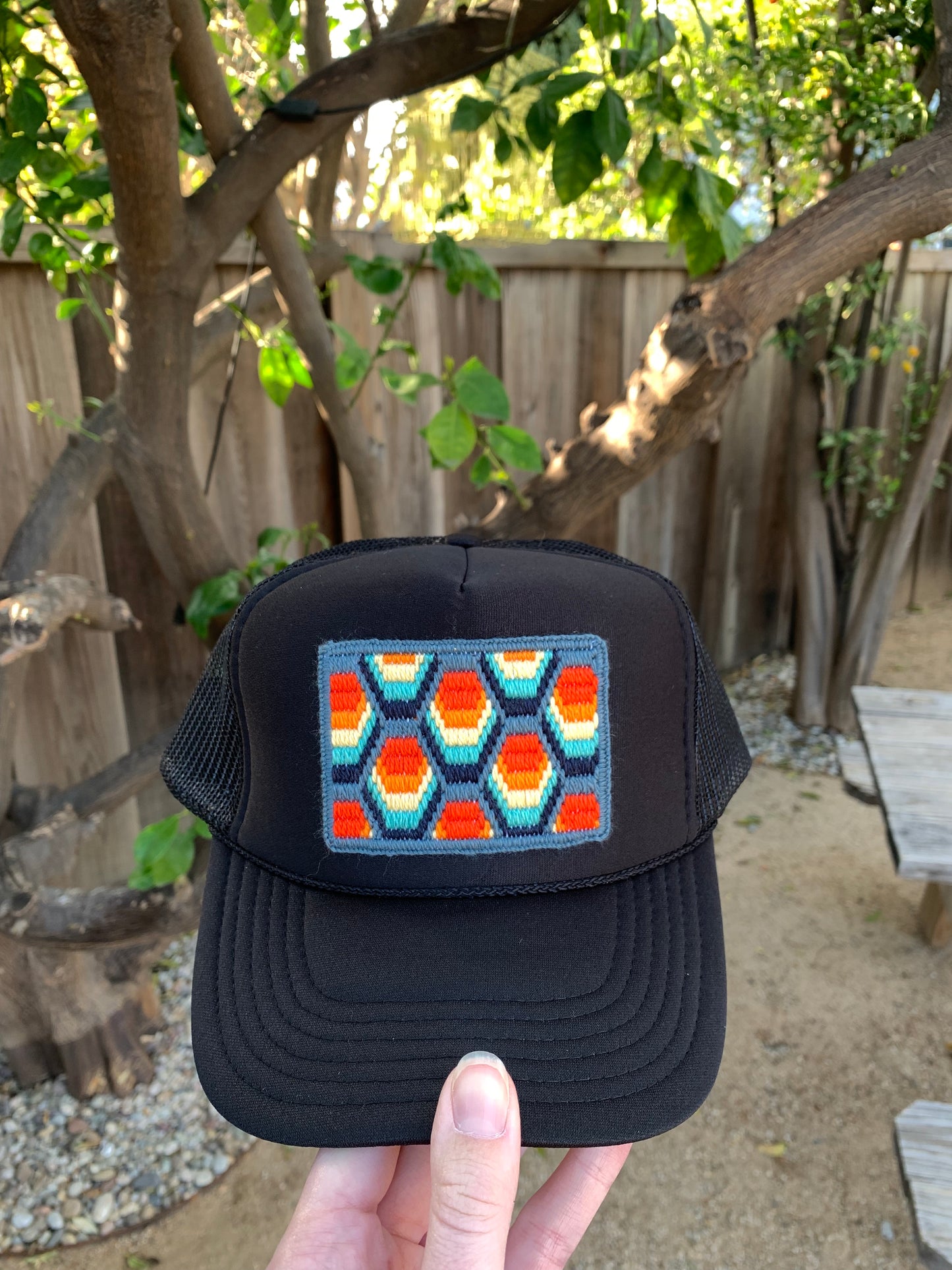 Custom Bargello Patch Trucker