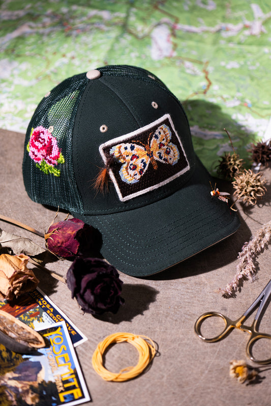 Butterfly on Dark Green