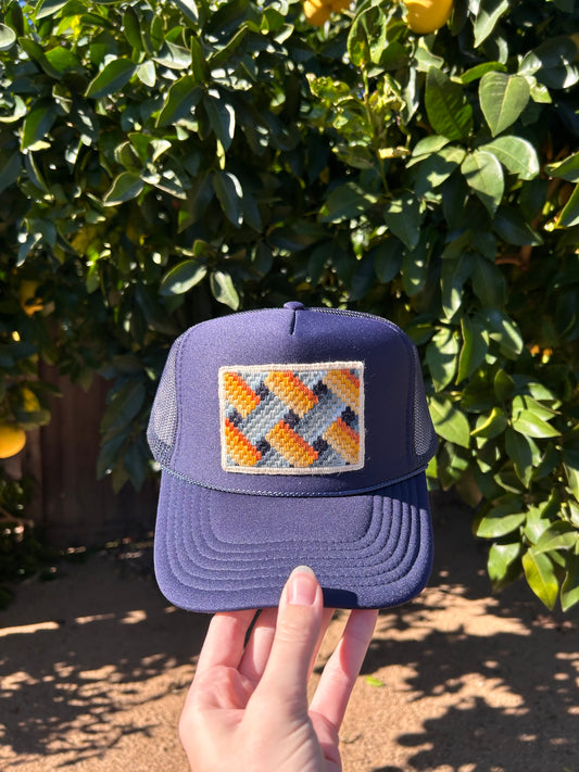 Woven Sunset on Navy
